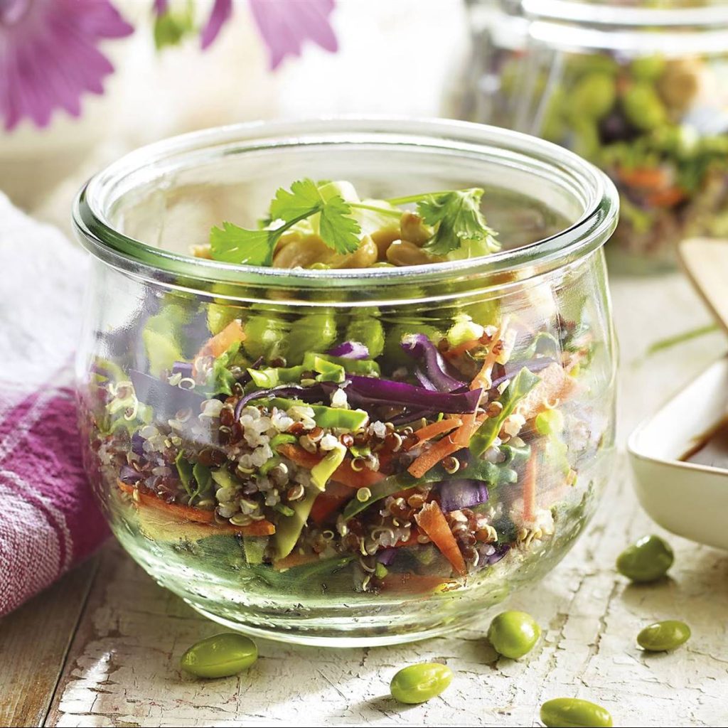 5 protein-rich, whole, vegetable salads